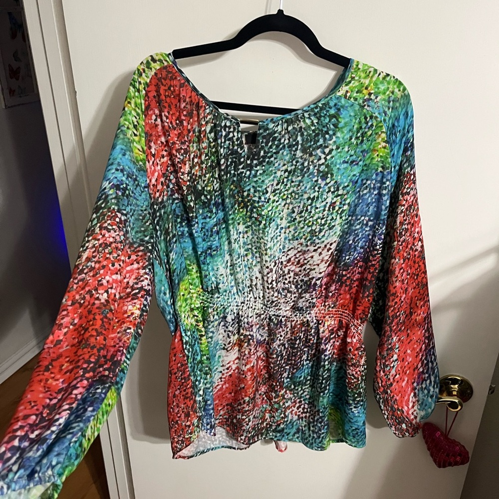 😻 22/24 Ashley Stewart Colorful Women's Top